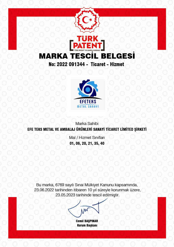 EFE TEKS METAL VE AMBALAJ ÜRÜNLERİ SANAYİ TİCARET LİMİTED ŞİRKETİ
